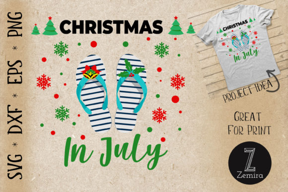 Christmas in July Graphics for Summer T-Shirt Designs