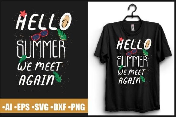 Hello Summer T-shirt Graphics & Print Templates