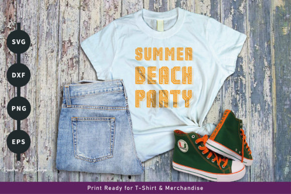 Summer Beach Party Christmas Graphics for Crafts
