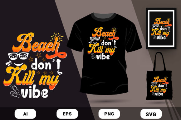 Summer Beach Vibe Graphics: Print Templates Review