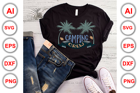 Summer Camping Crew Graphics for T-Shirt Designs