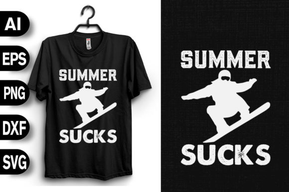 Summer Sucks: Funny Snowboarding Graphics & T-Shirt Designs