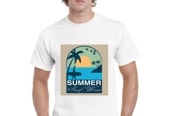 Summer Surf Wave Graphics for T-Shirt Designs