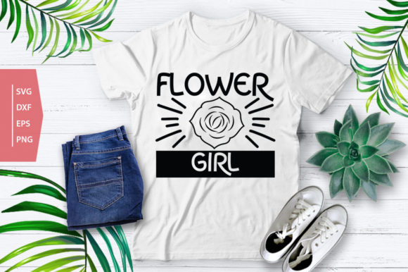 Summer Svg Design, Flower Girl: Graphics for T-Shirt Designs