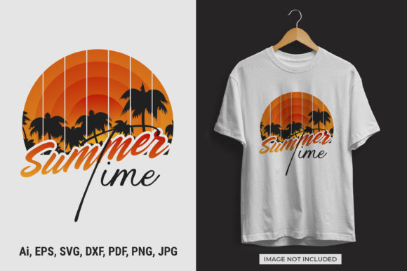 Summer Time SVG T-Shirt Design: Graphics & Print Templates